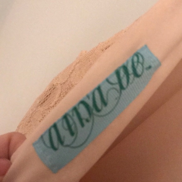 Cream lace dress with pink bottom - Picture 3 of 6